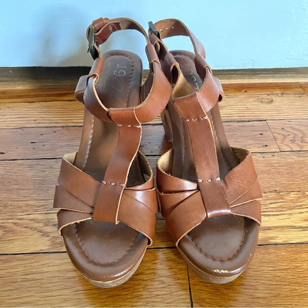 Madewell Brown Leather Heeled Sandals - Picture 4 of 10